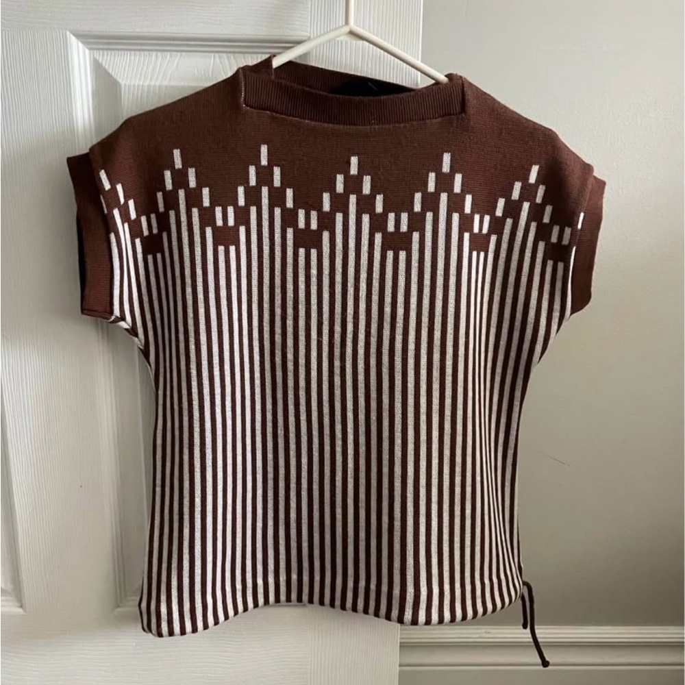 2/$35 Chocolate Brown Knit Top